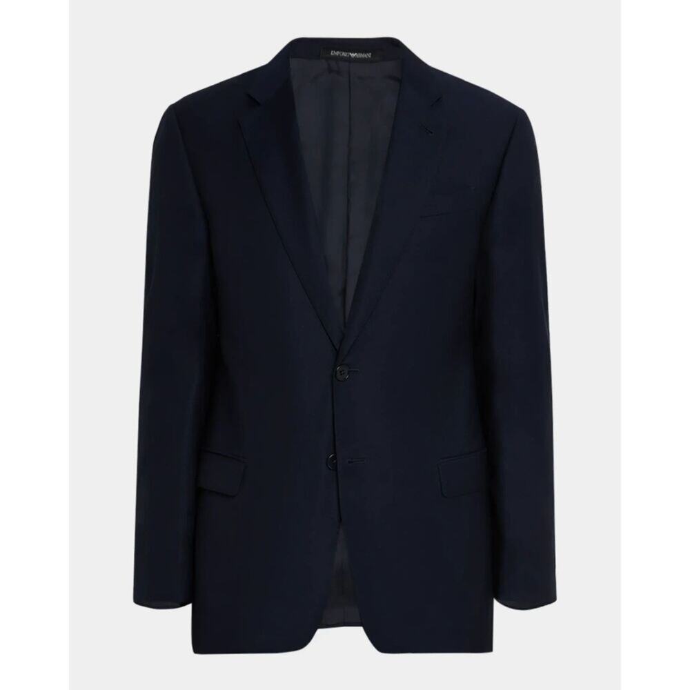 Emporio Armani Two-Button Wool Blazer, Navy Size 52R (EU) 41R (US) NWT